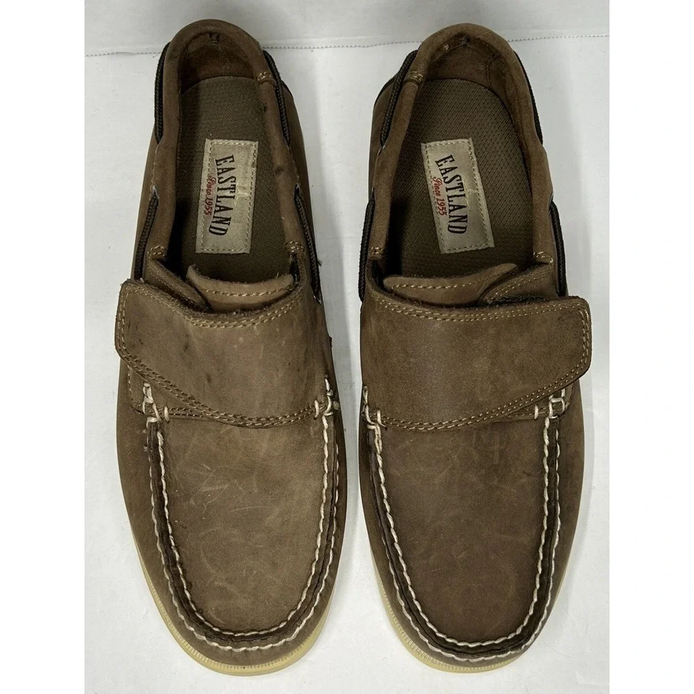 Eastland Men's Leather Boat Shoes Size 8D Style 7027-56 Brown Preppy Dress Shoes